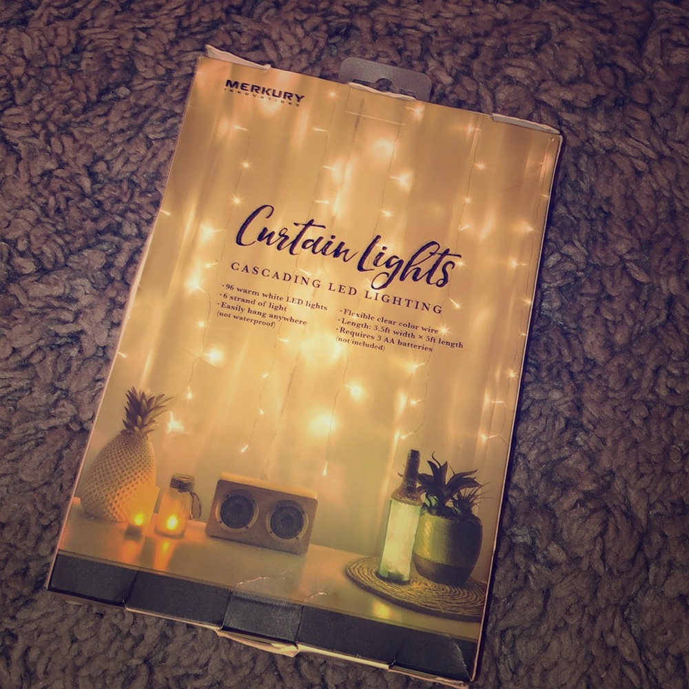 Cascading LED Warm White Curtain Lights
